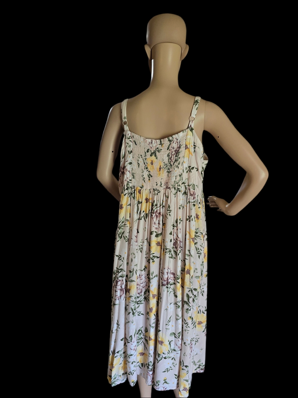 torrid Floral Midi Dress in Cream with Yellow Flowers - Picture 2 of 7